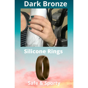 Silicone Wedding Rings For Women - DARK BRONZE Lot of 1